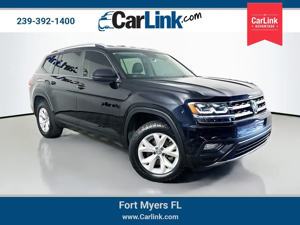 Black 2018 Volkswagen Atlas 3.6L V6 SE for sale in Fort Myers, FL