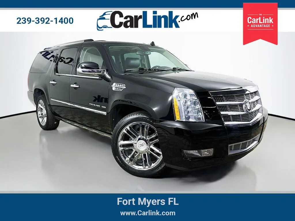 Black 2011 Cadillac Escalade ESV Platinum Edition for sale in Fort Myers, FL