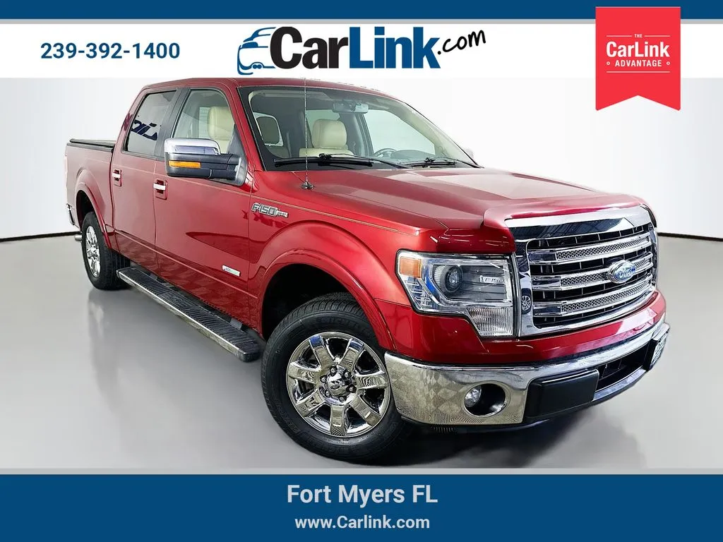 Red 2014 Ford F-150 Lariat for sale in Fort Myers, FL