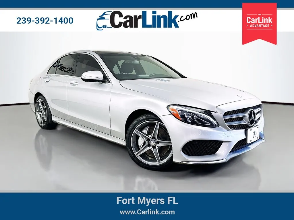 Silver 2015 Mercedes-Benz C-Class C 300 for sale in Fort Myers, FL