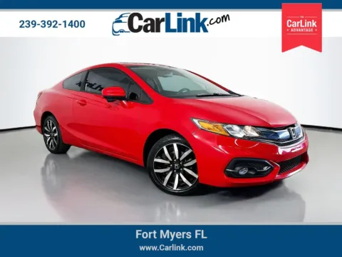 Red 2015 Honda Civic EX-L for sale in Fort Myers, FL