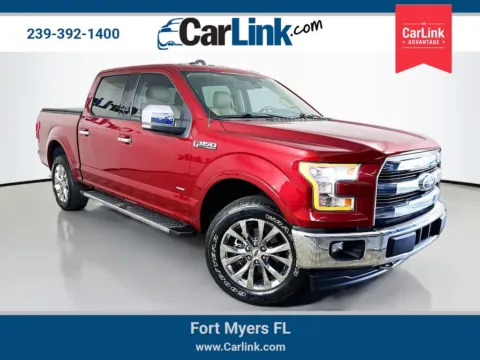 Red 2017 Ford F-150 Lariat for sale in Fort Myers, FL