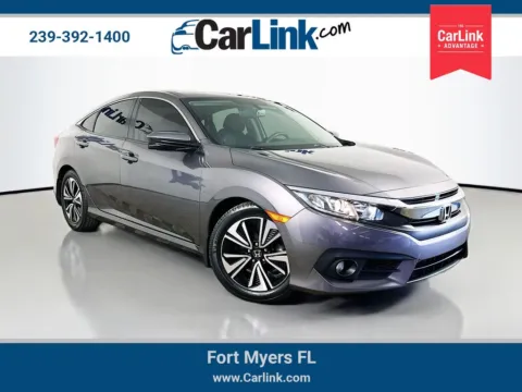Gray 2018 Honda Civic EX-L for sale in Fort Myers, FL