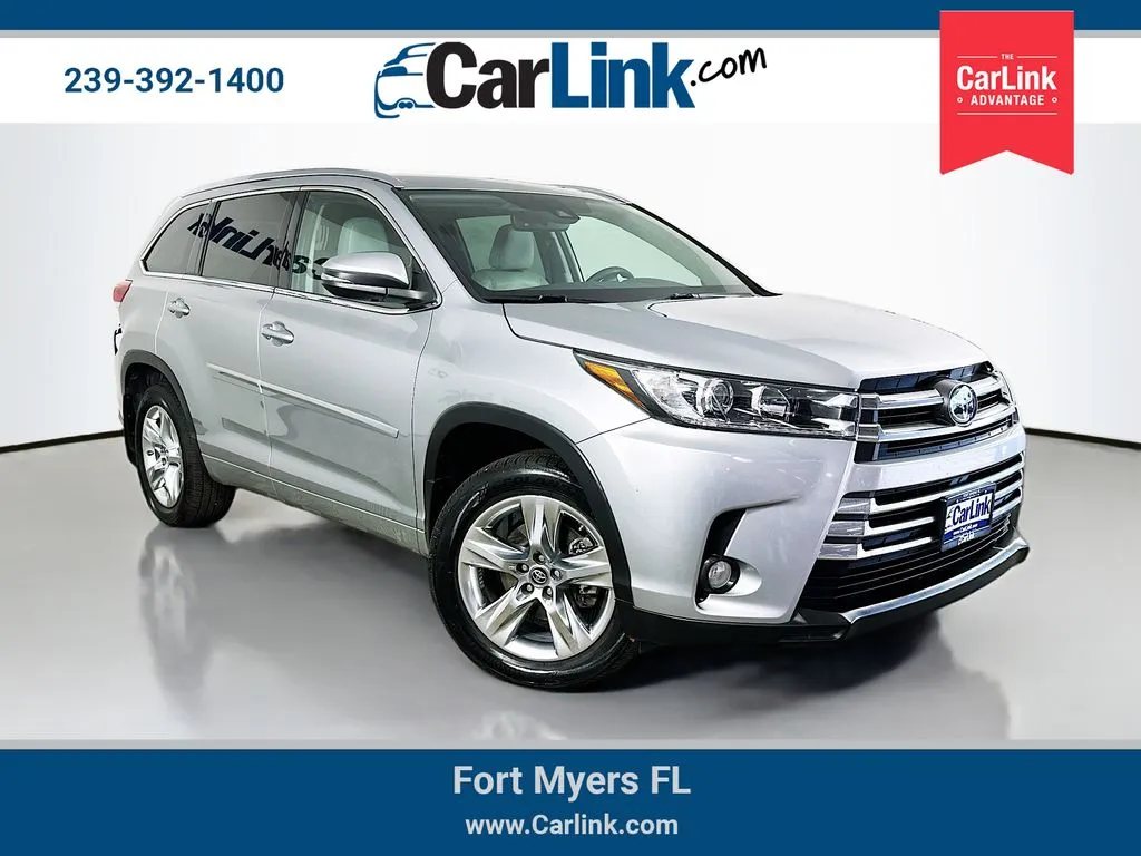 Silver 2017 Toyota Highlander Limited for sale in Fort Myers, FL