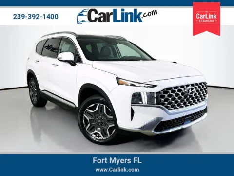 White 2022 Hyundai Santa Fe Hybrid SEL Premium for sale in Fort Myers, FL