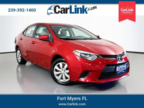 Red 2016 Toyota Corolla LE for sale in Fort Myers, FL