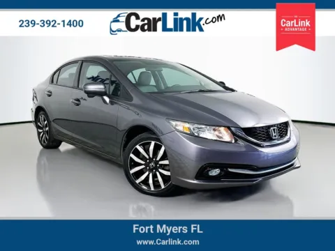 Gray 2015 Honda Civic EX-L for sale in Fort Myers, FL