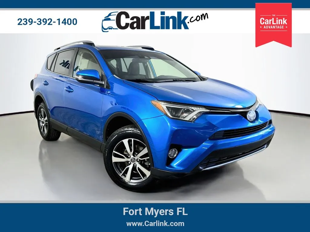 Blue 2018 Toyota RAV4 XLE for sale in Fort Myers, FL