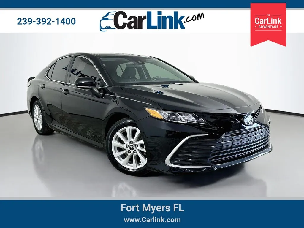 Black 2021 Toyota Camry LE for sale in Fort Myers, FL