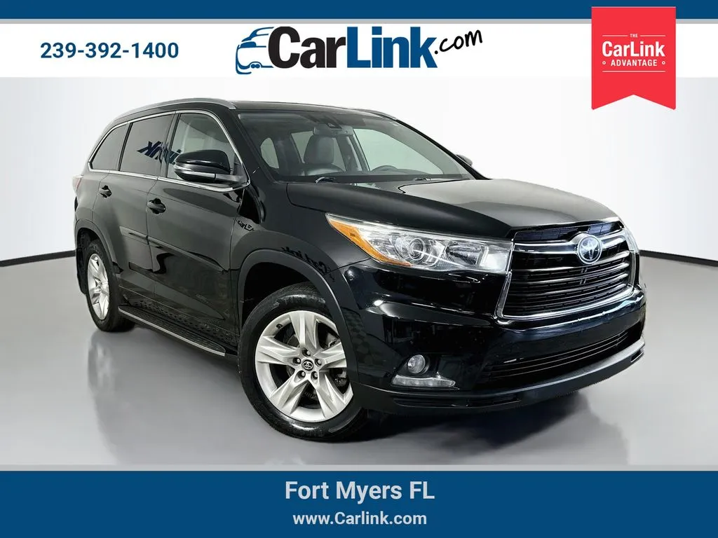 Black 2016 Toyota Highlander Limited Platinum V6 for sale in Fort Myers, FL