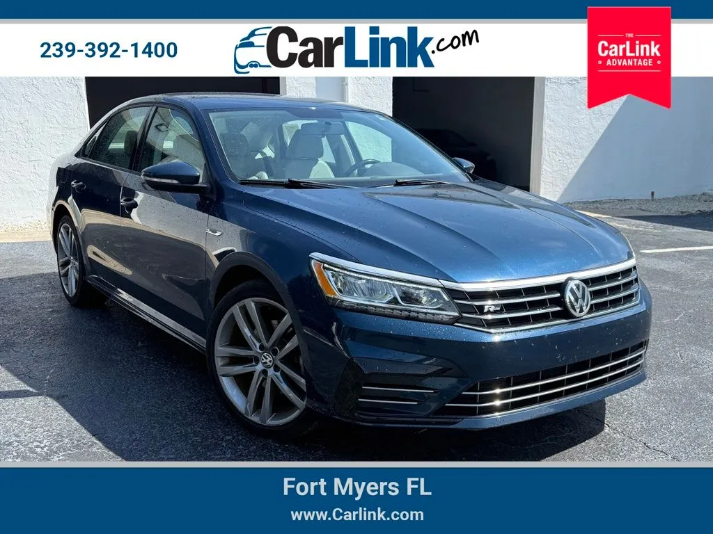 Blue 2018 Volkswagen Passat 2.0T R-Line for sale in Fort Myers, FL