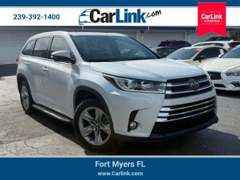 White 2018 Toyota Highlander Limited for sale in Fort Myers, FL