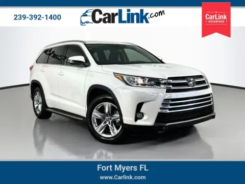 White 2018 Toyota Highlander Limited for sale in Fort Myers, FL