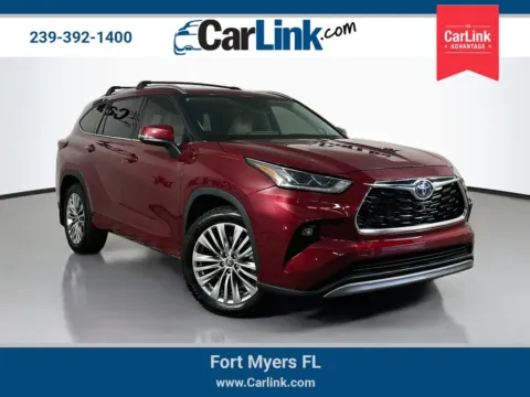White 2022 Toyota Highlander Hybrid Platinum for sale in Fort Myers, FL