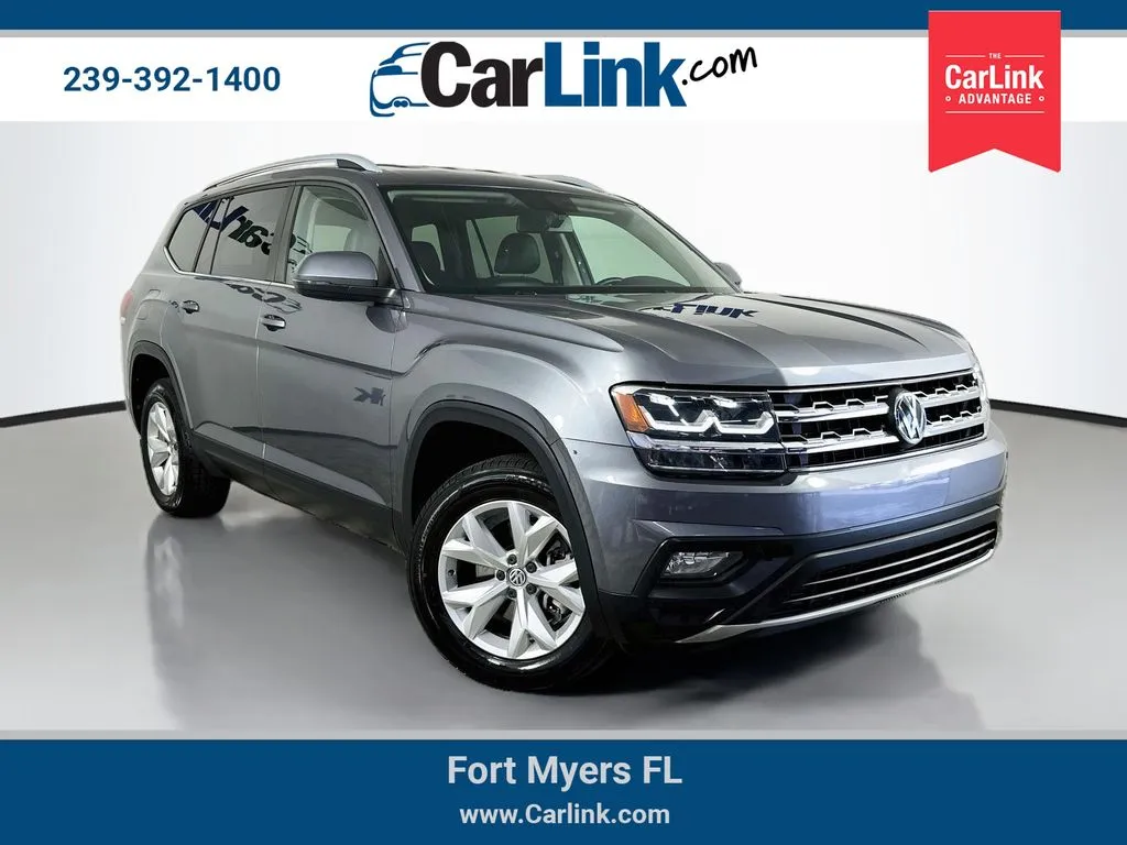 Gray 2018 Volkswagen Atlas 3.6L V6 SE for sale in Fort Myers, FL