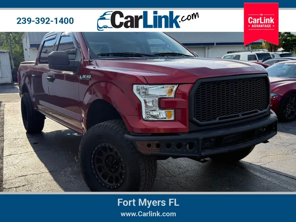 Red 2016 Ford F-150 XLT for sale in Fort Myers, FL