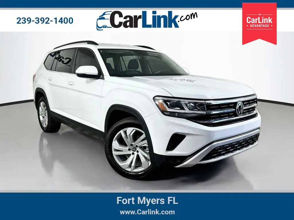 White 2022 Volkswagen Atlas 3.6L V6 SE w/Technology for sale in Fort Myers, FL