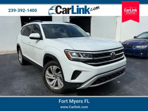 White 2022 Volkswagen Atlas 3.6L V6 SE w/Technology for sale in Fort Myers, FL