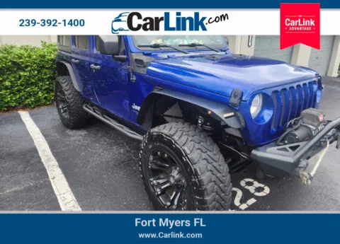 Blue 2018 Jeep Wrangler Unlimited Sport S for sale in Fort Myers, FL