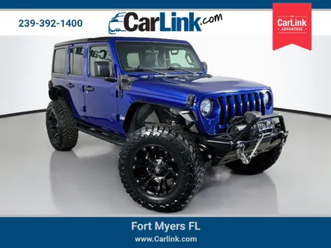 Blue 2018 Jeep Wrangler Unlimited Sport S for sale in Fort Myers, FL