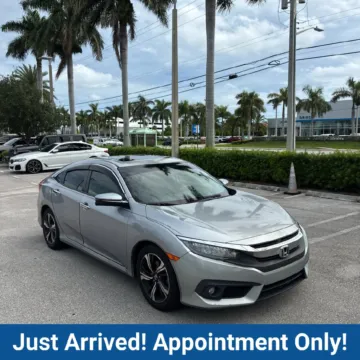 Silver 2018 Honda Civic Touring for sale in Fort Myers, FL