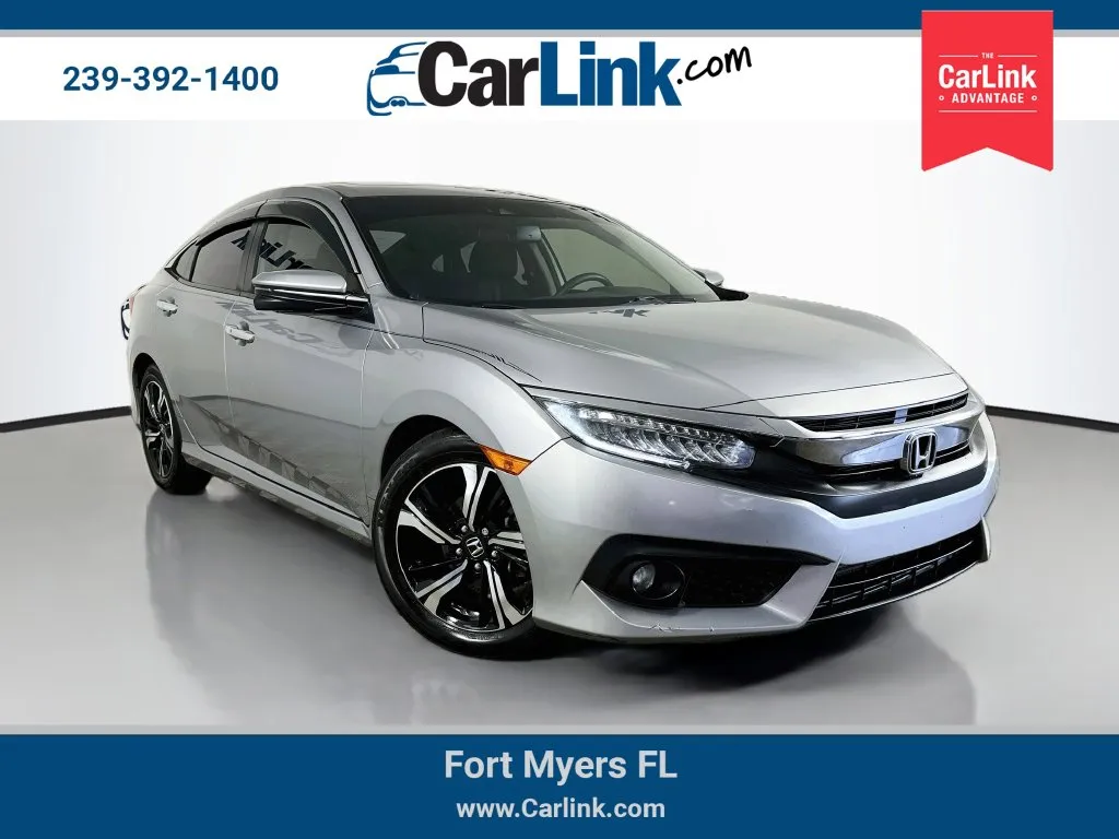 Silver 2018 Honda Civic Touring for sale in Fort Myers, FL