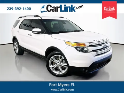 White 2015 Ford Explorer Limited for sale in Fort Myers, FL