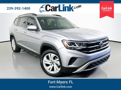 Silver 2021 Volkswagen Atlas 2.0T SE w/Technology for sale in Fort Myers, FL