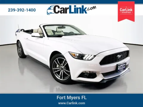 White 2016 Ford Mustang EcoBoost Premium for sale in Fort Myers, FL