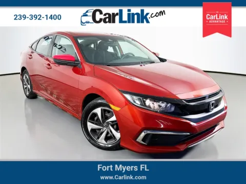 Orange 2020 Honda Civic LX for sale in Fort Myers, FL