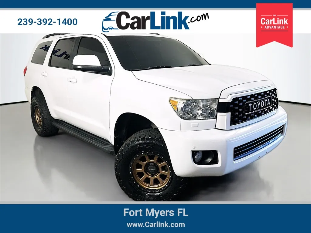 White 2016 Toyota Sequoia SR5 for sale in Fort Myers, FL