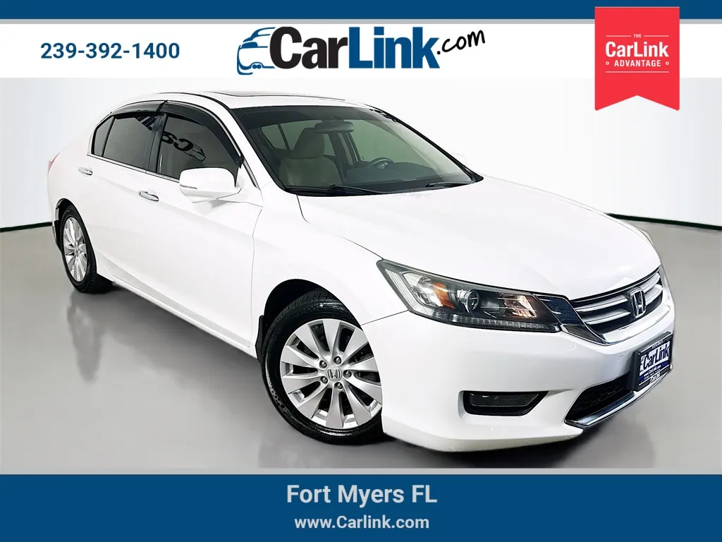 White 2014 Honda Accord EX for sale in Fort Myers, FL