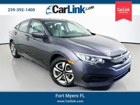 Gray 2017 Honda Civic LX for sale in Fort Myers, FL