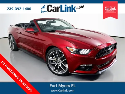 Red 2017 Ford Mustang EcoBoost Premium for sale in Fort Myers, FL