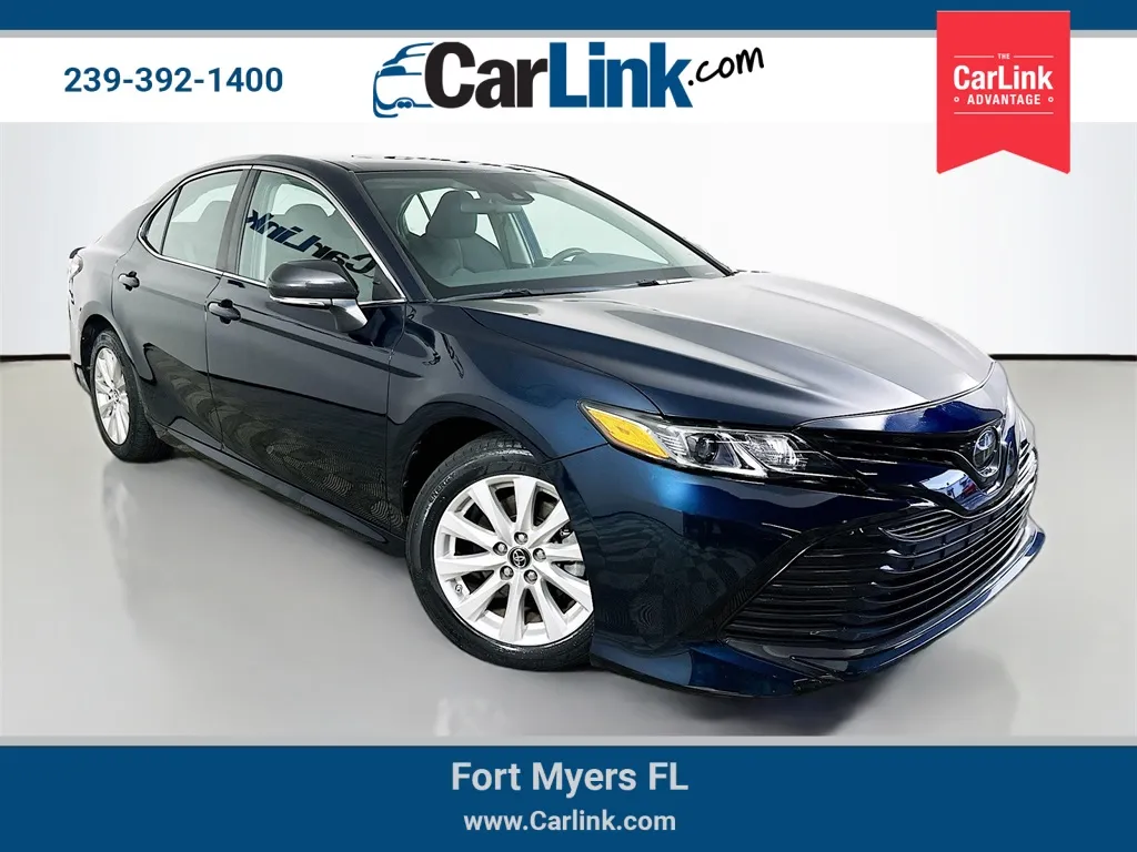 Blue 2019 Toyota Camry LE for sale in Fort Myers, FL