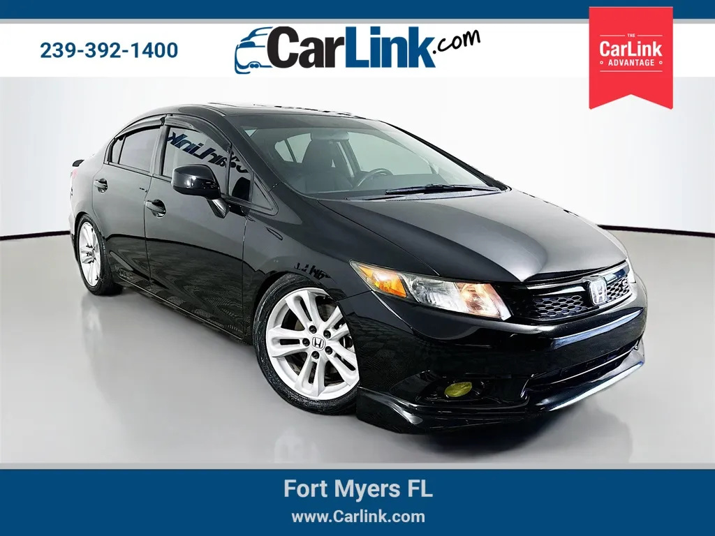Black 2012 Honda Civic Si for sale in Fort Myers, FL