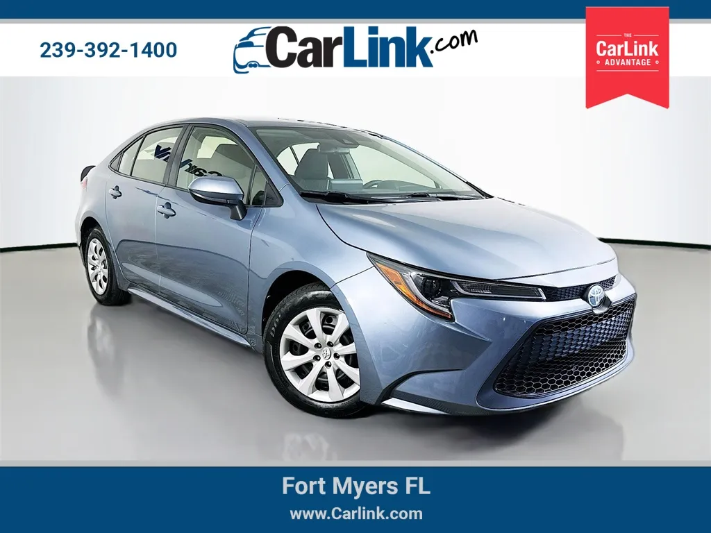 Blue 2021 Toyota Corolla LE for sale in Fort Myers, FL