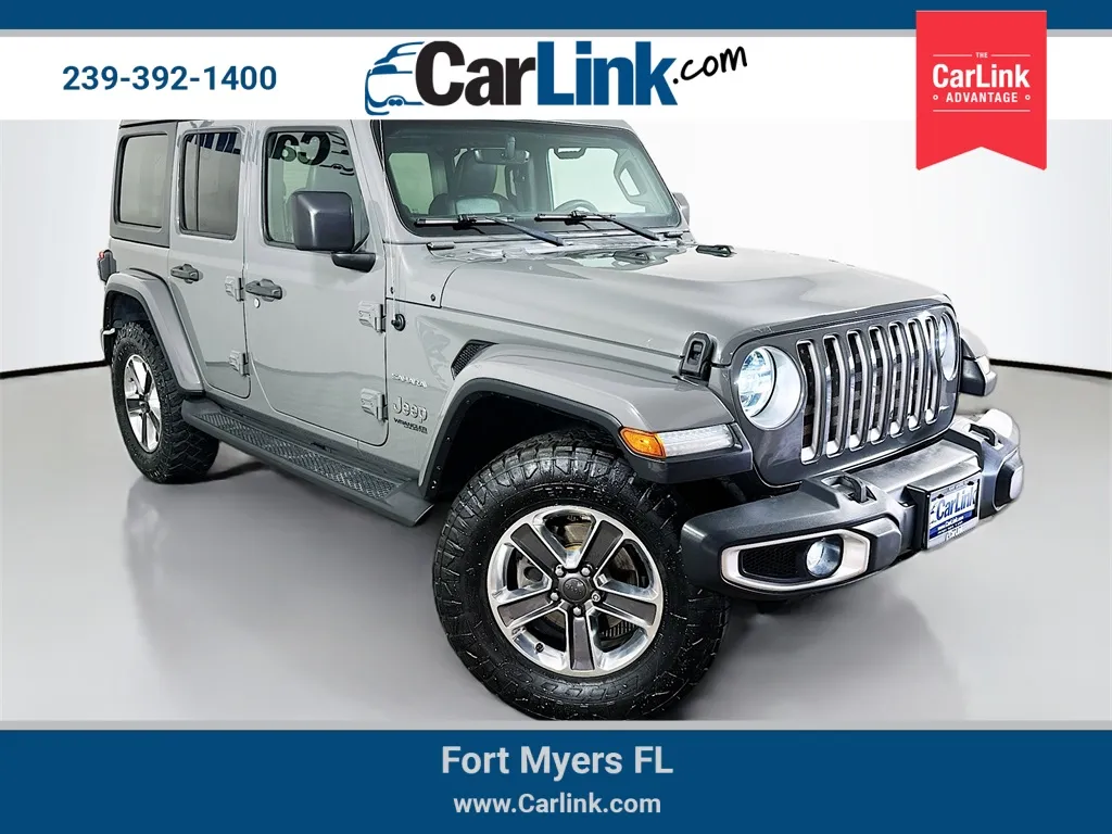 Gray 2020 Jeep Wrangler Unlimited Sahara for sale in Fort Myers, FL