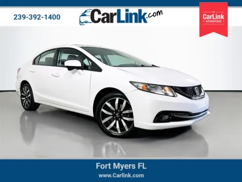 White 2015 Honda Civic EX-L for sale in Fort Myers, FL