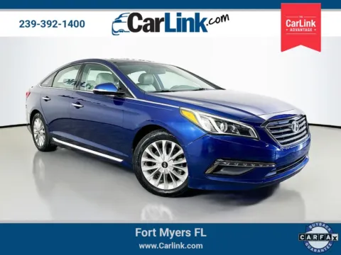 Blue 2015 Hyundai Sonata Limited for sale in Fort Myers, FL