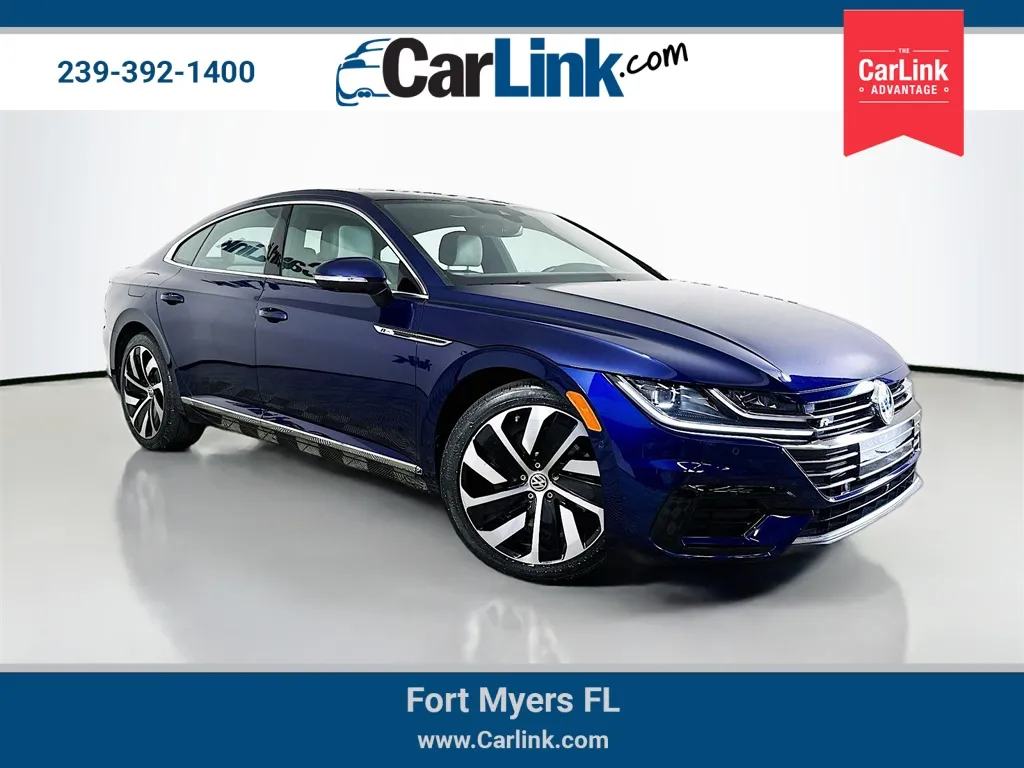 Blue 2019 Volkswagen Arteon 2.0T SEL Premium R-Line for sale in Fort Myers, FL