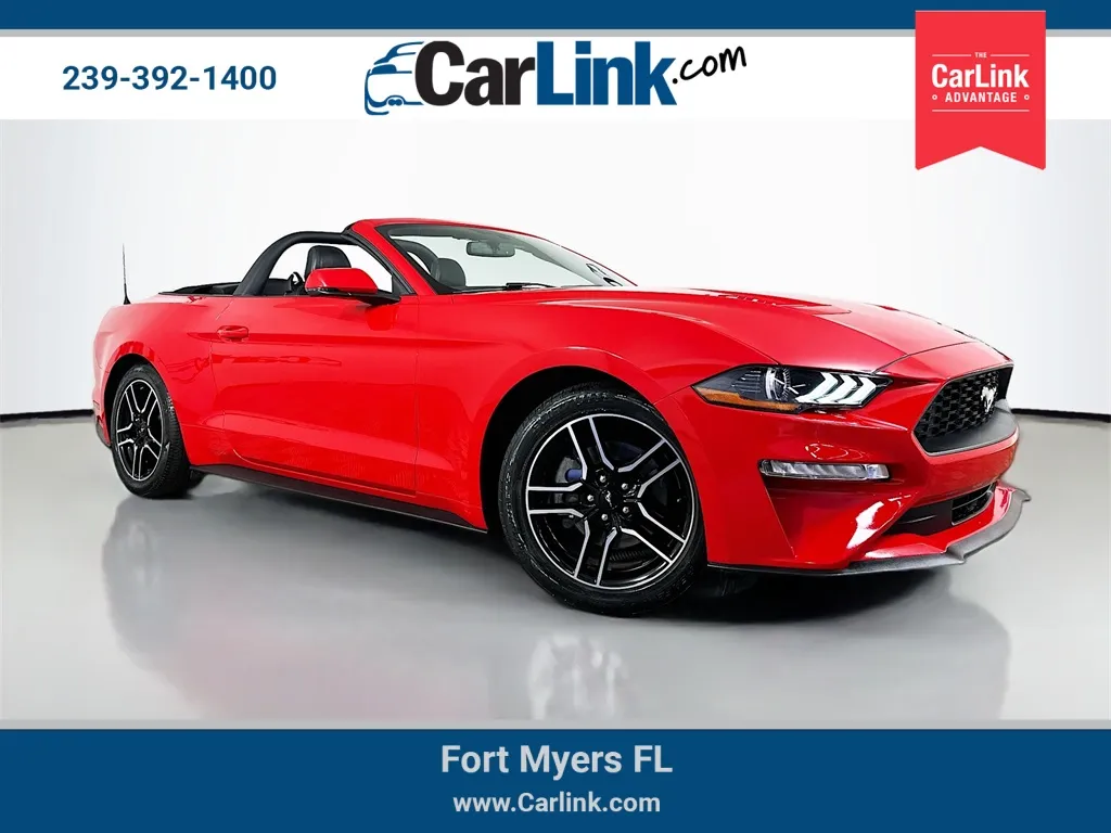 Red 2020 Ford Mustang EcoBoost Premium for sale in Fort Myers, FL