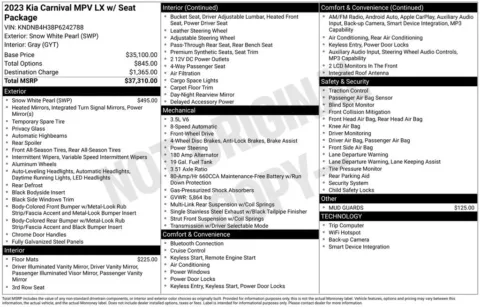 Photos of 2023 Kia Carnival LX for sale in Columbus, NE at Gregg Young Chevrolet GMC of Columbus