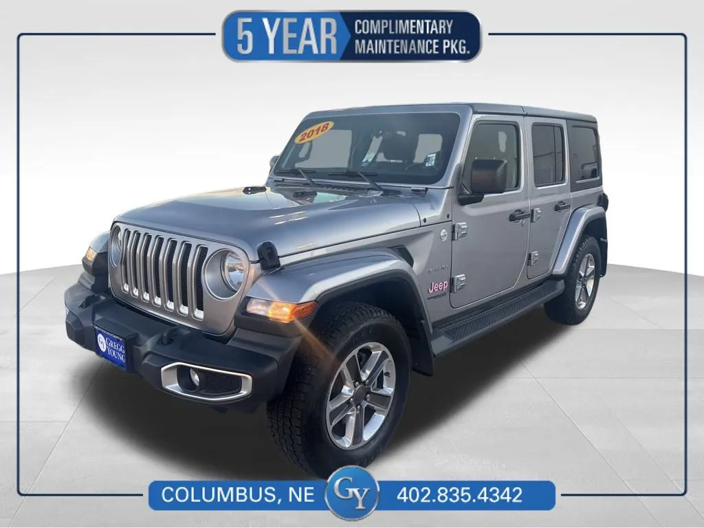 Silver 2018 Jeep Wrangler Unlimited Sahara for sale in Columbus, NE