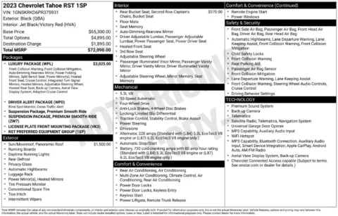 Photos of 2023 Chevrolet Tahoe RST for sale in Columbus, NE at Gregg Young Chevrolet GMC of Columbus
