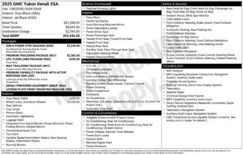 Photos of 2025 GMC Yukon Denali for sale in Columbus, NE at Gregg Young Chevrolet GMC of Columbus