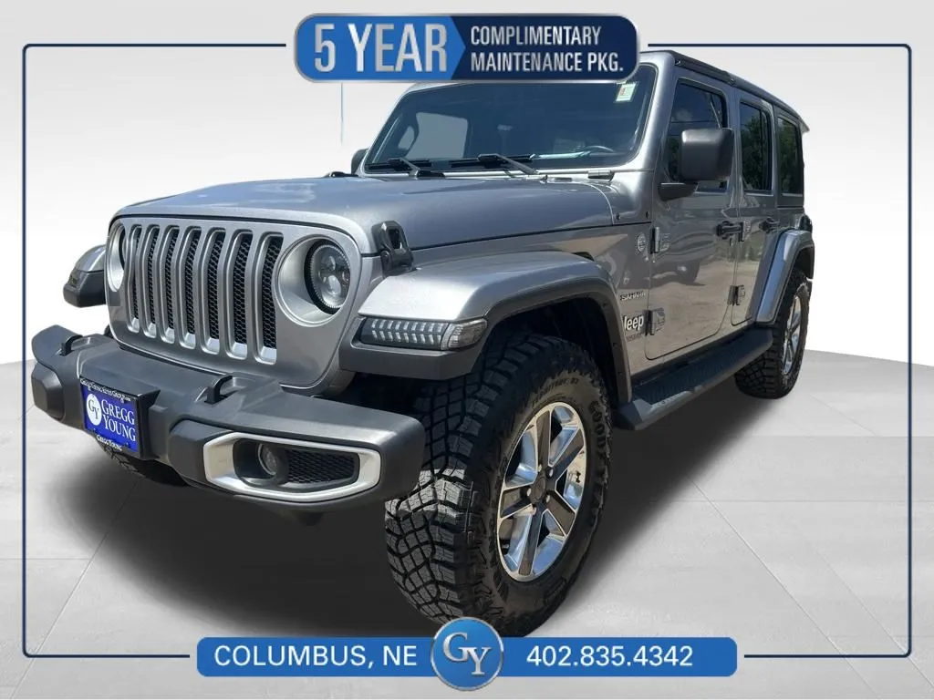 Silver 2019 Jeep Wrangler Unlimited Sahara for sale in Columbus, NE