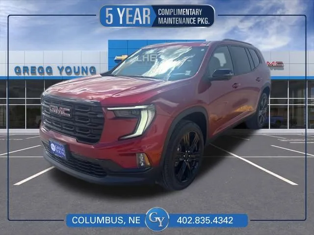 Red 2025 GMC Acadia Elevation for sale in Columbus, NE