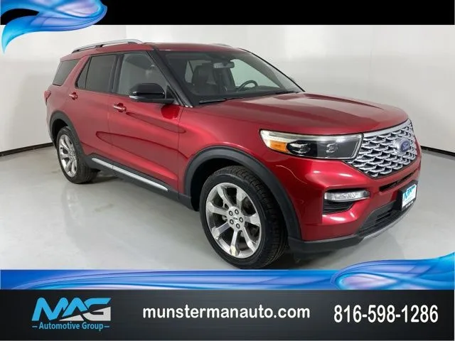 Red 2020 Ford Explorer Platinum for sale in Blue Springs, MO