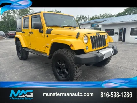 Yellow 2015 Jeep Wrangler Unlimited Sahara for sale in Blue Springs, MO